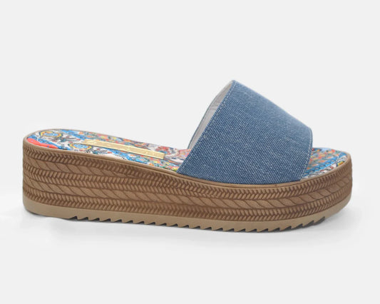 Sandales à plateforme en jean