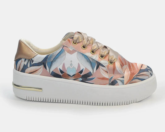 Cream Leaves - Urban Sneakers
